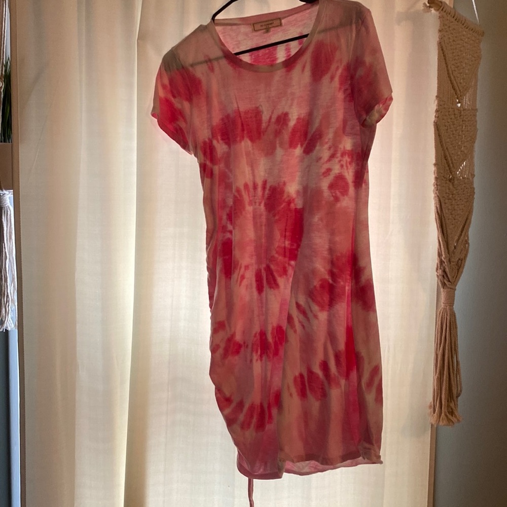 Pink tie dye dress